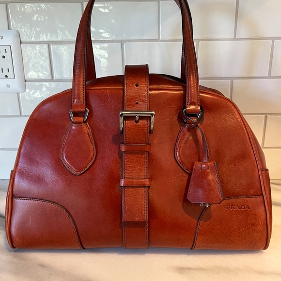 PRADA Leather Boston Bag - Picture 3 of 11